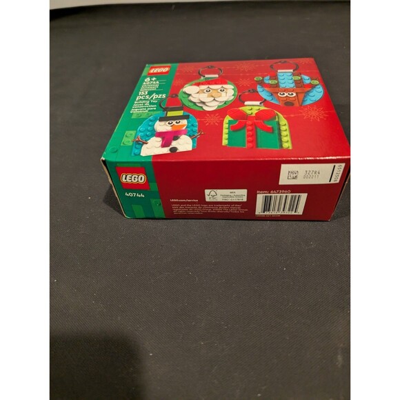 LEGO Christmas Ornament Selection 40744 (153 pcs) – New/Sealed Box (Shelf Wear) - Picture 3 of 6